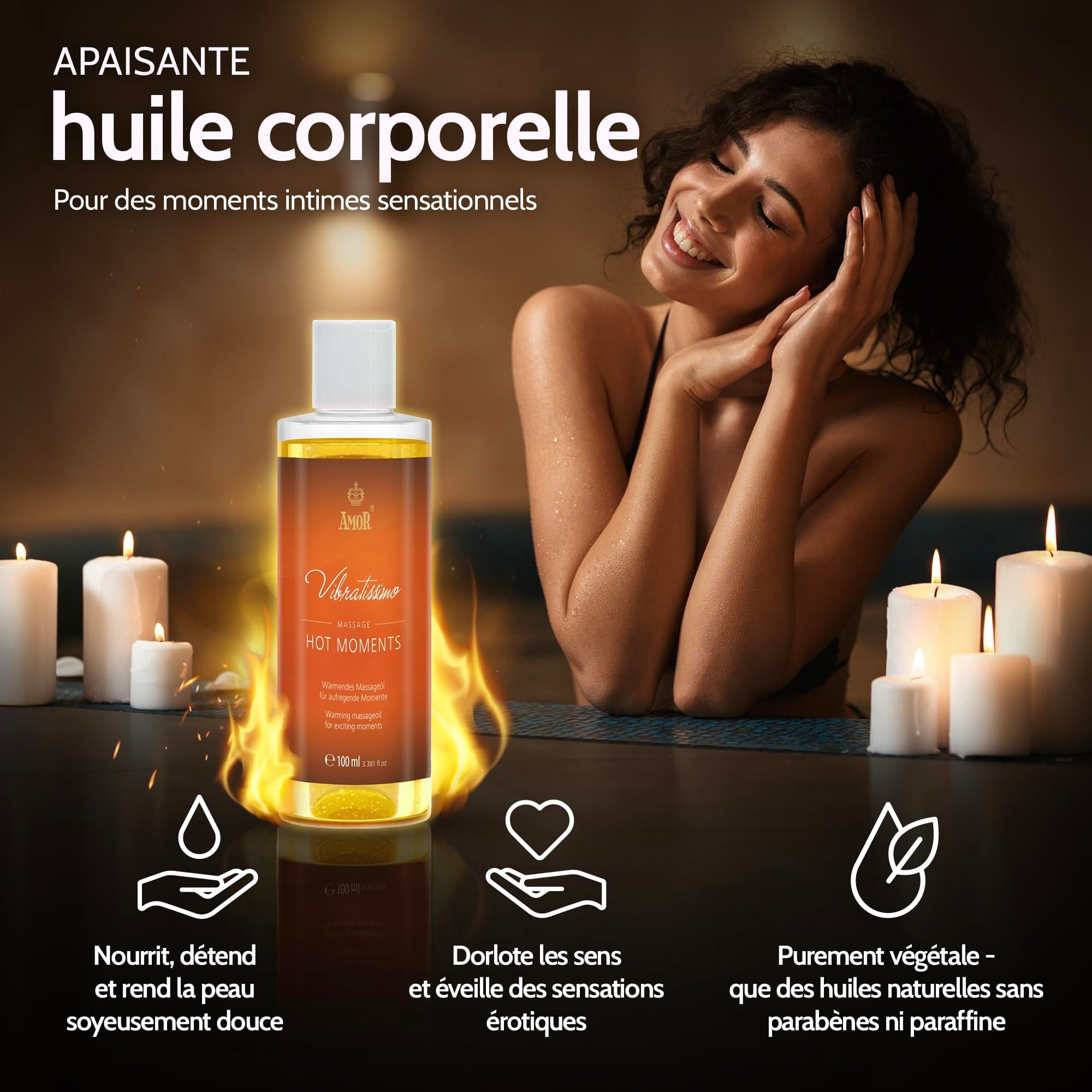 Vibratissimo Huile de Massage Hot Moments