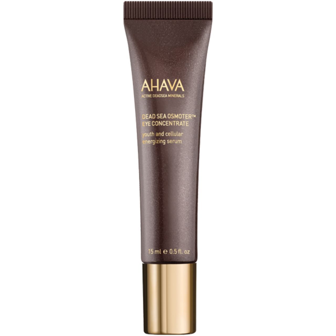 AHAVA Dead Sea Osmoter™ Eye Concentrate Youth and Cellular Energizing Serum in bruine tube.