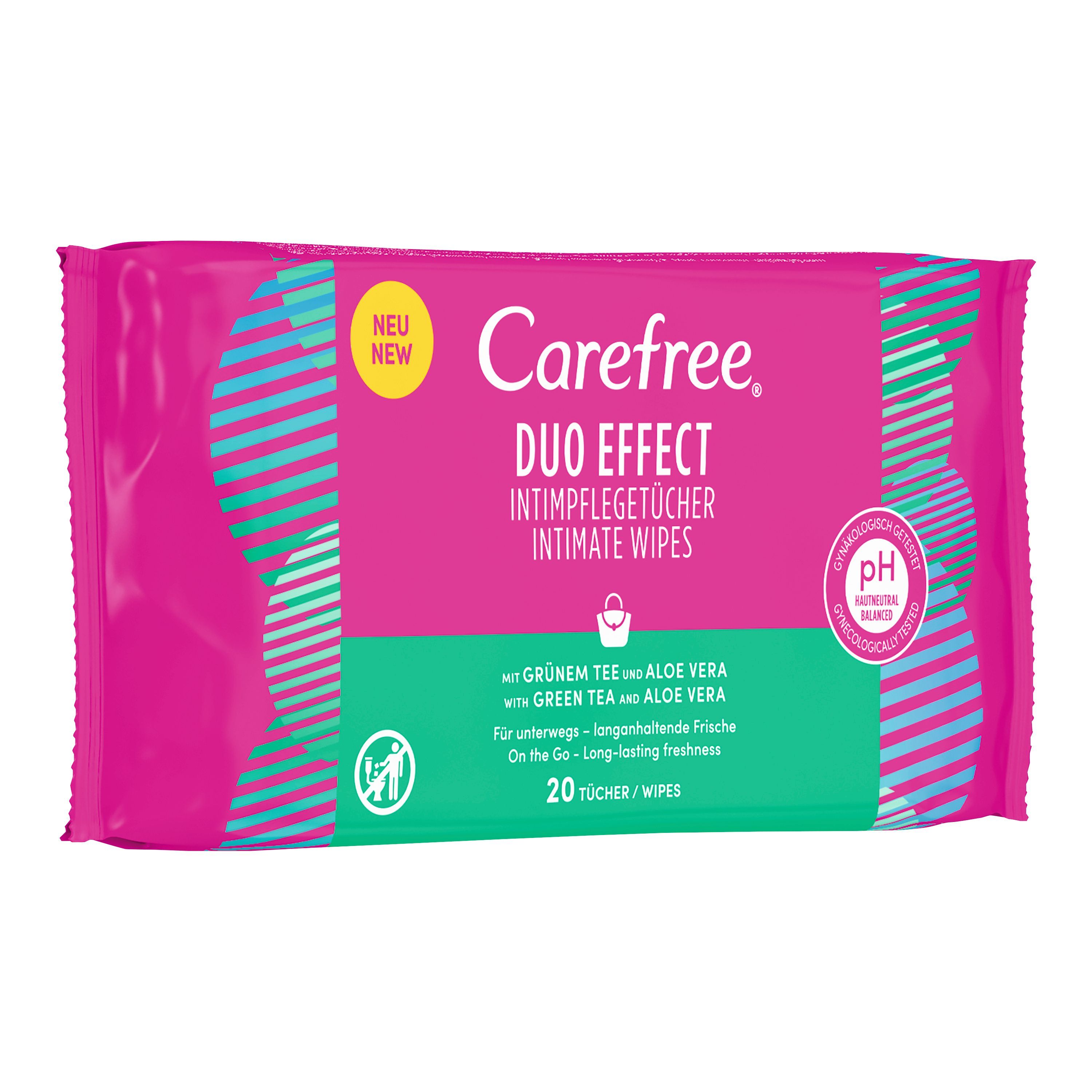 Carefree Aloe Lingettes d'Hygiène Intime