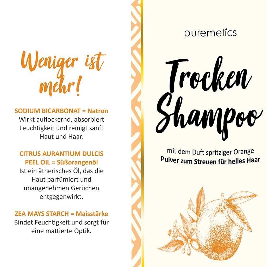 puremetics - Droogshampoo "Oranje" (voor licht haar)