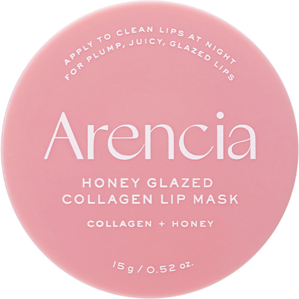 ARENCIA Honey Glazed Collageen Lipmasker in roze potje.