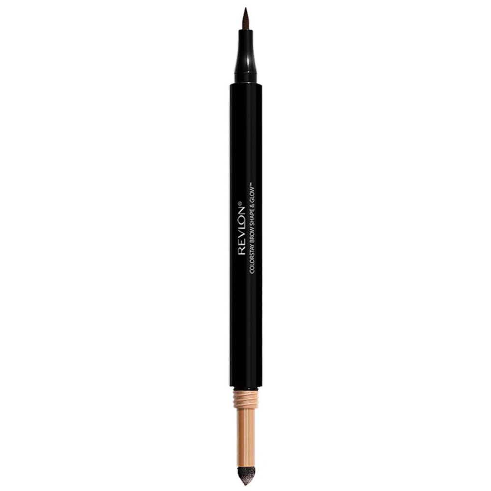 Revlon ColorStay Brow Shape & Glow. Crayon à sourcils noir à deux embouts: crayon et highlighter.