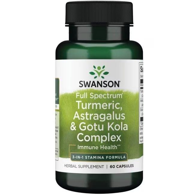 Groene fles met zwarte dop. Wit etiket met productnaam en logo. Bevat 60 capsules.