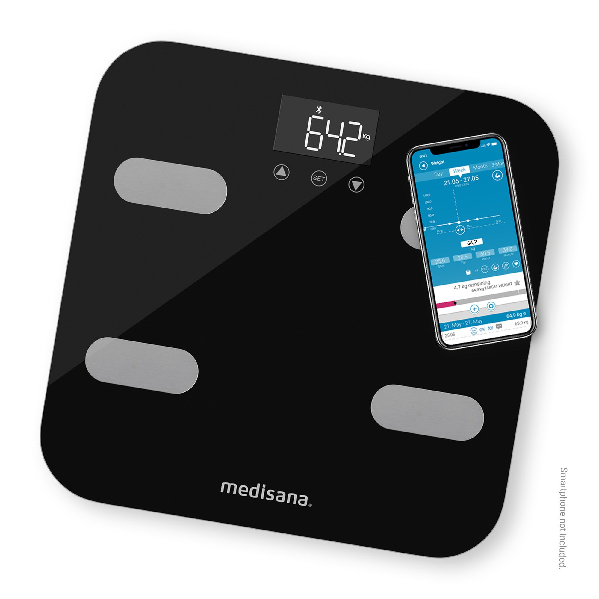 medisana BS 602 WIFI connect Balance d'analyse corporelle avec application smartphone