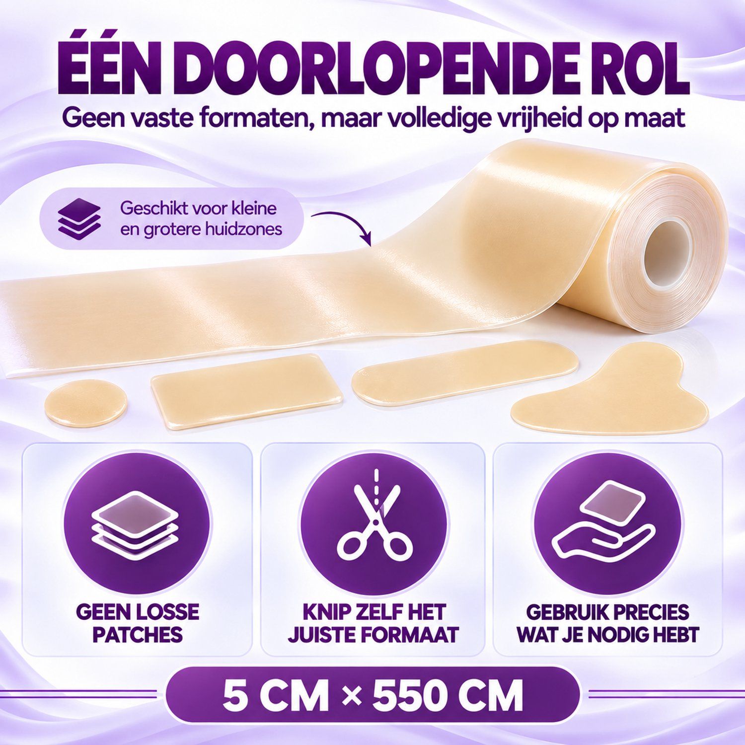 Eenvoudige toepassing in 4 stappen: Reinigen, knippen, beschermfolie verwijderen, aanbrengen.