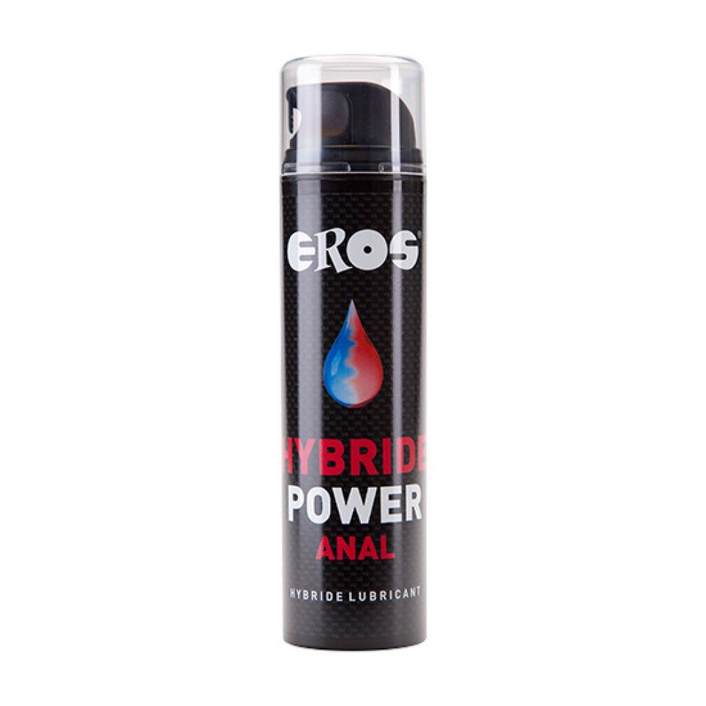 Flacon de gel lubrifiant Eros Power Hybrid Anal avec pompe.