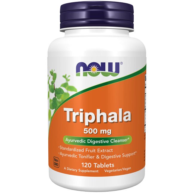 Now Foods Triphala 500 mg fles met 120 tabletten, Ayurvedische spijsverteringsreiniger.