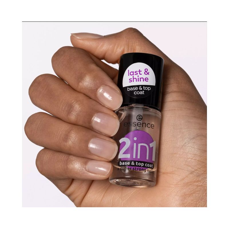 Flacon Essence 2in1 Base & Top Coat avec applicateur.