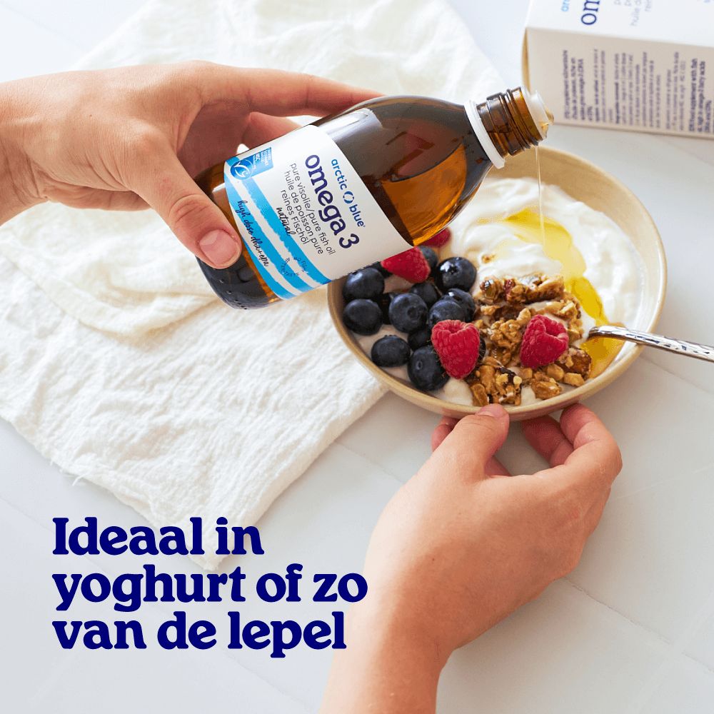 Waarom onze visolie bijzonder is: triglyceriden, zuiverheid, glazen fles.