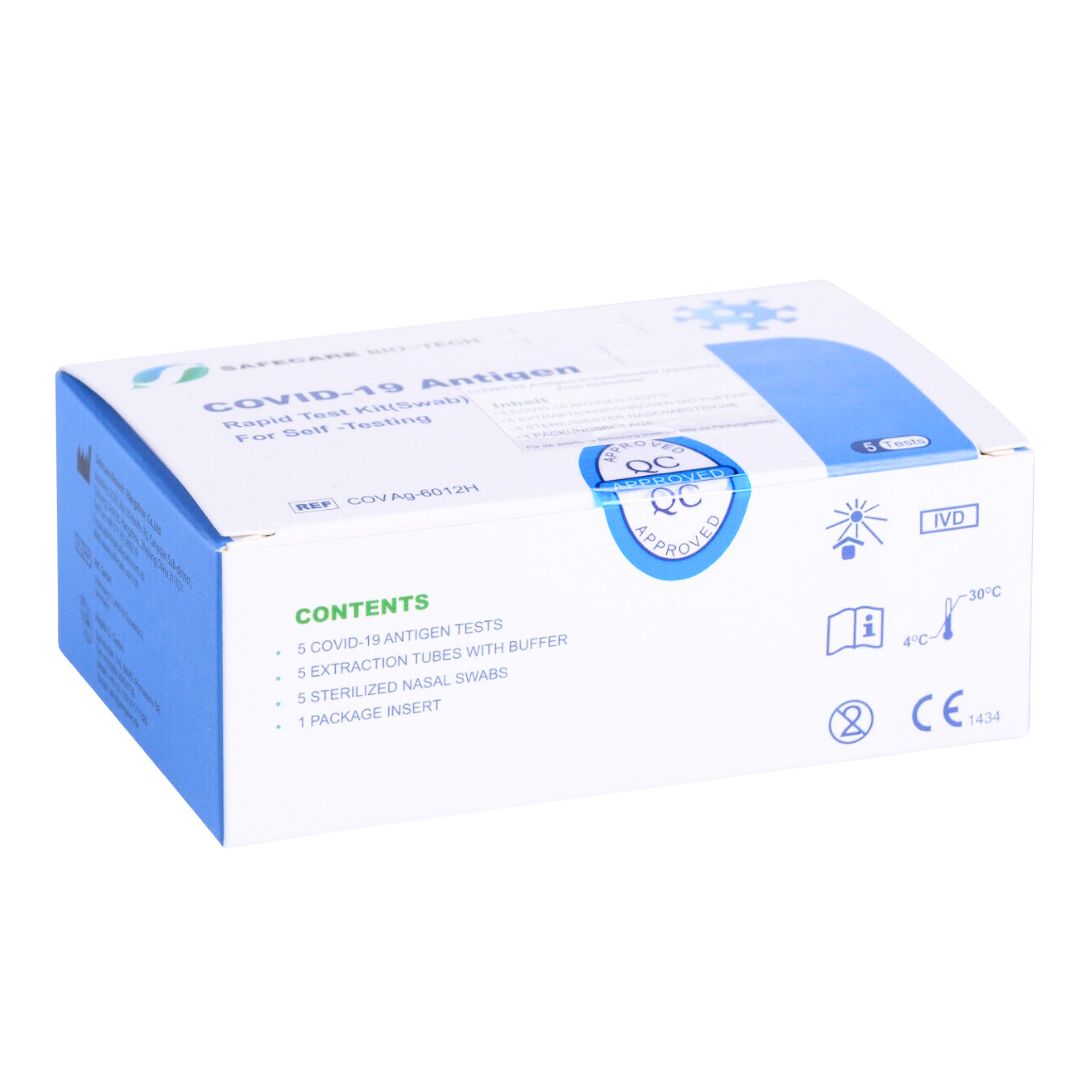 Safecare Bio-Tech COVID-19 Test Nasal - Test rapide grand public avec CE 1434