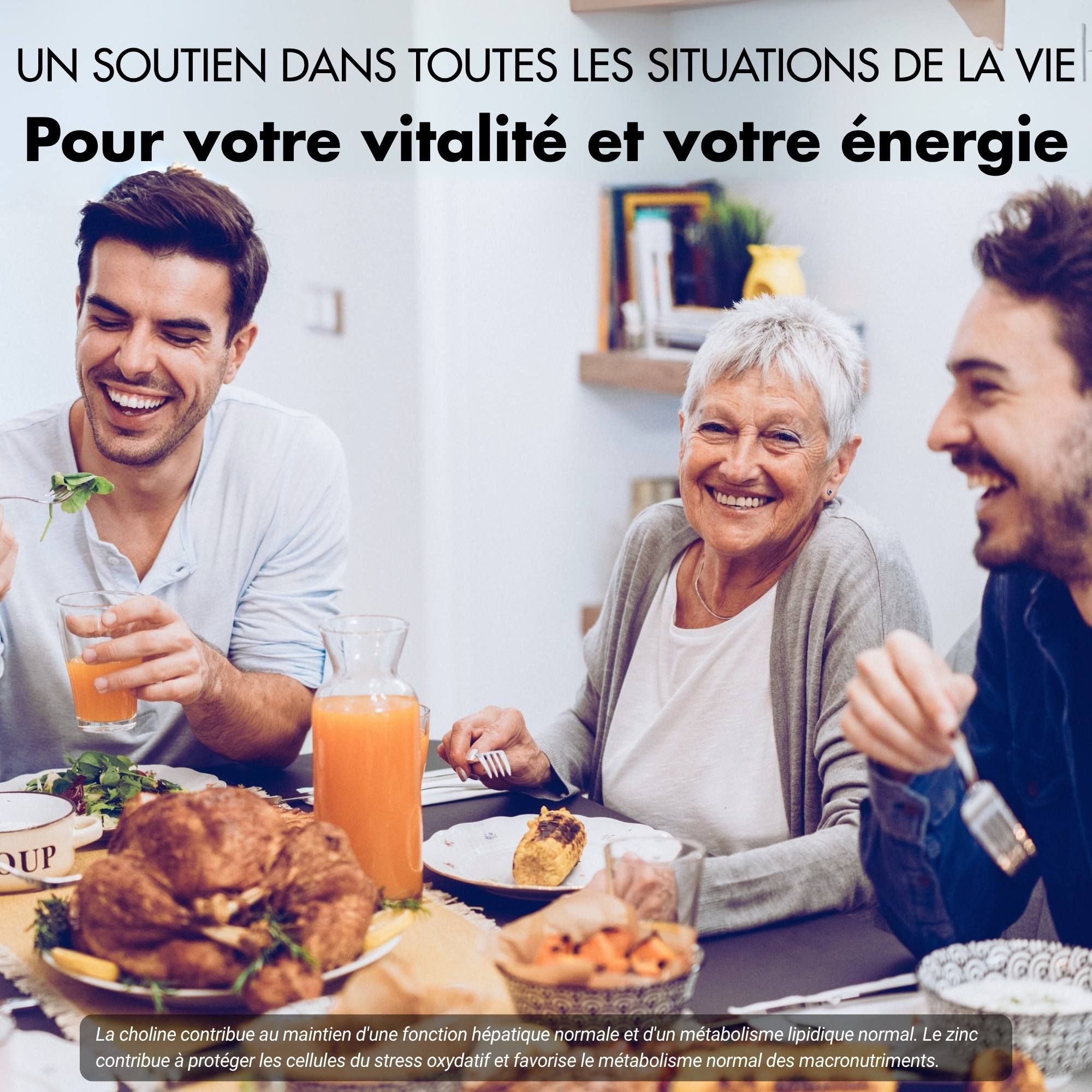 Collage: femme au bureau, homme courant, femme mangeant. Pour plus d'équilibre au quotidien.