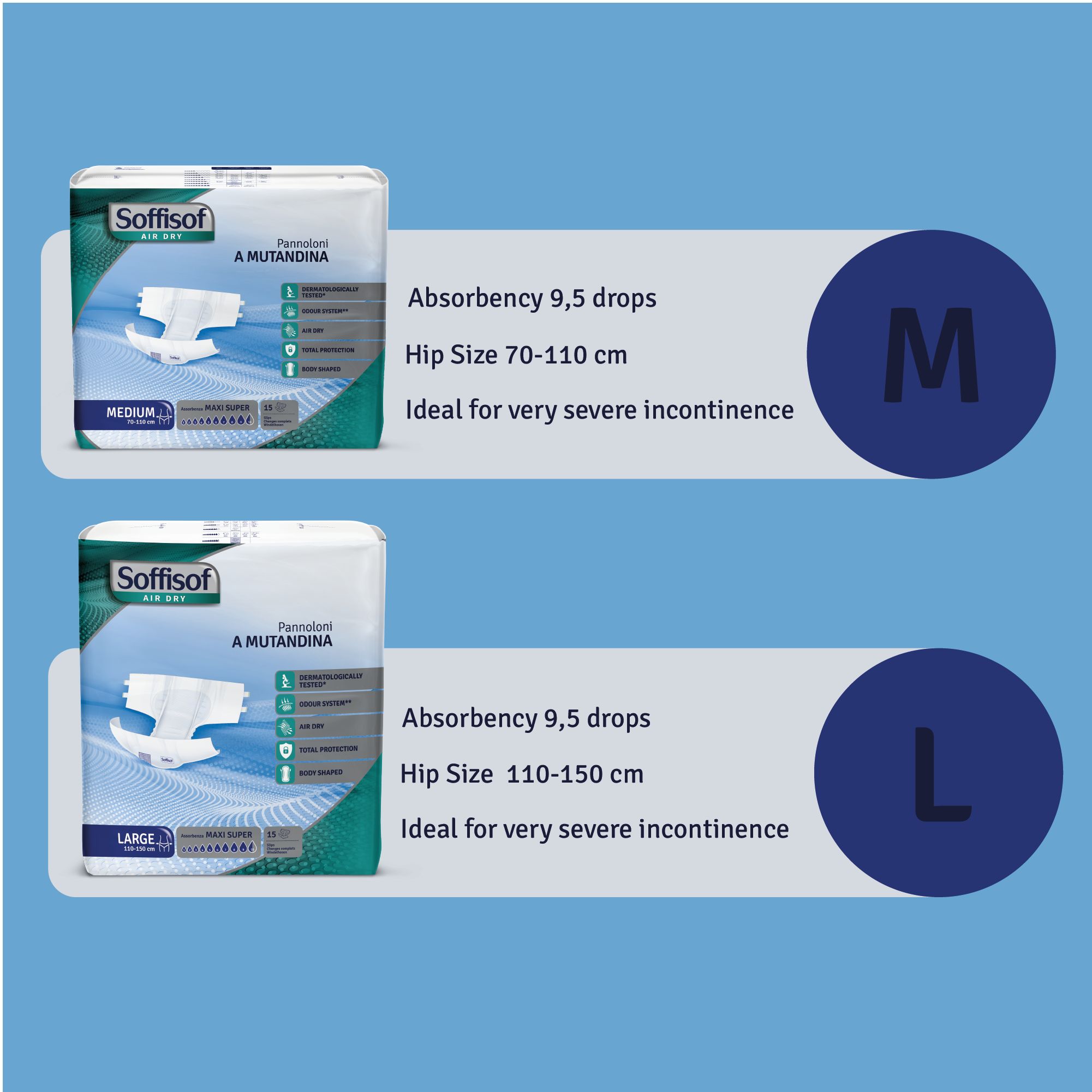 Soffisof Air Dry Luiers voor Volwassenen Maxi Super