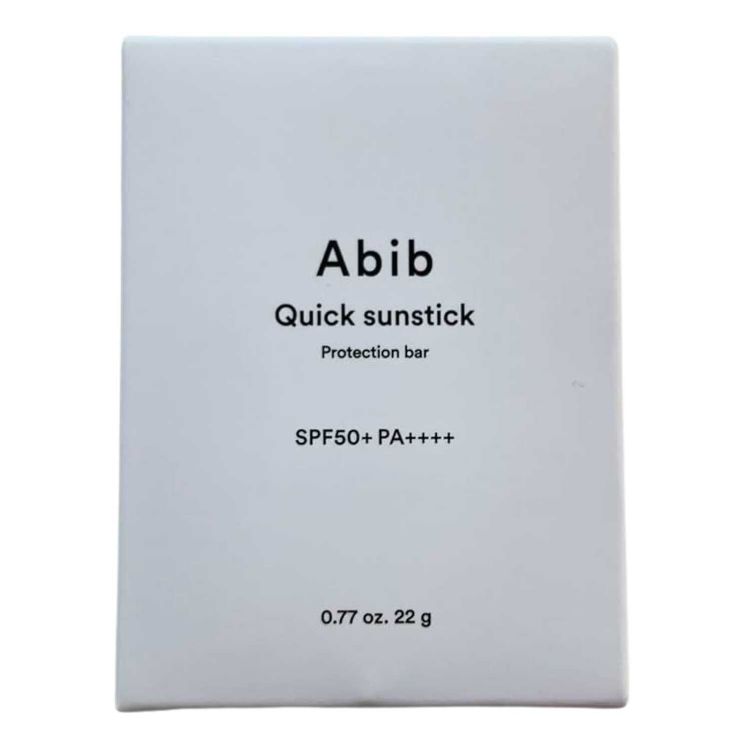 Verpakking van de ABIB Quick Sunstick Protection Bar SPF50+ PA++++, 22g.