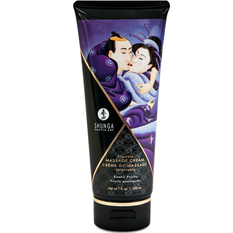 Shunga massagecrème tube met erotische kunst, 200ml.