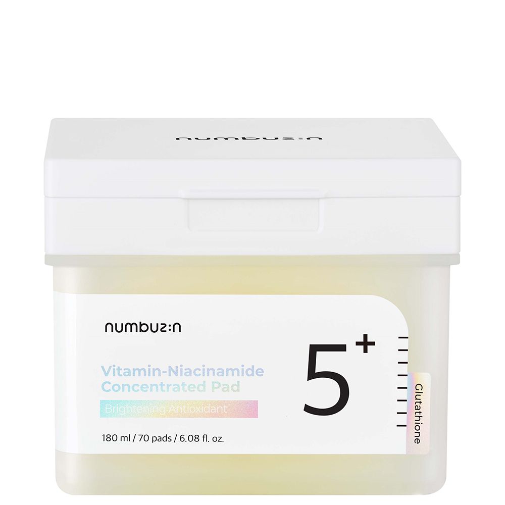 Numbuzin No.5 Vitamin-Niacinamide Concentrated Pad container met 70 pads.