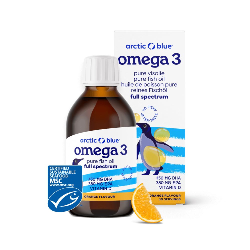 Arctic Blue Omega 3 DHA- en EPA-visolie voor kinderen met Vitamine D3
