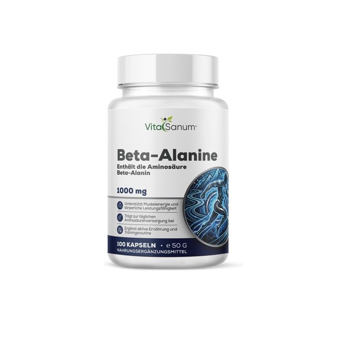 VitaSanum Beta-Alanine capsules: 100 vegane capsules met 1000 mg beta-alanine per dagelijkse portie.