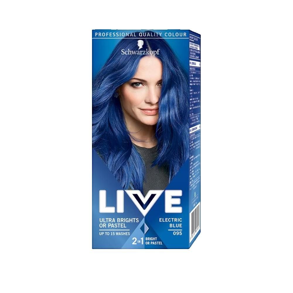 Schwarzkopf LIVE 95 ELEKTRISCH BLAUW Semi-permanente haarkleuring