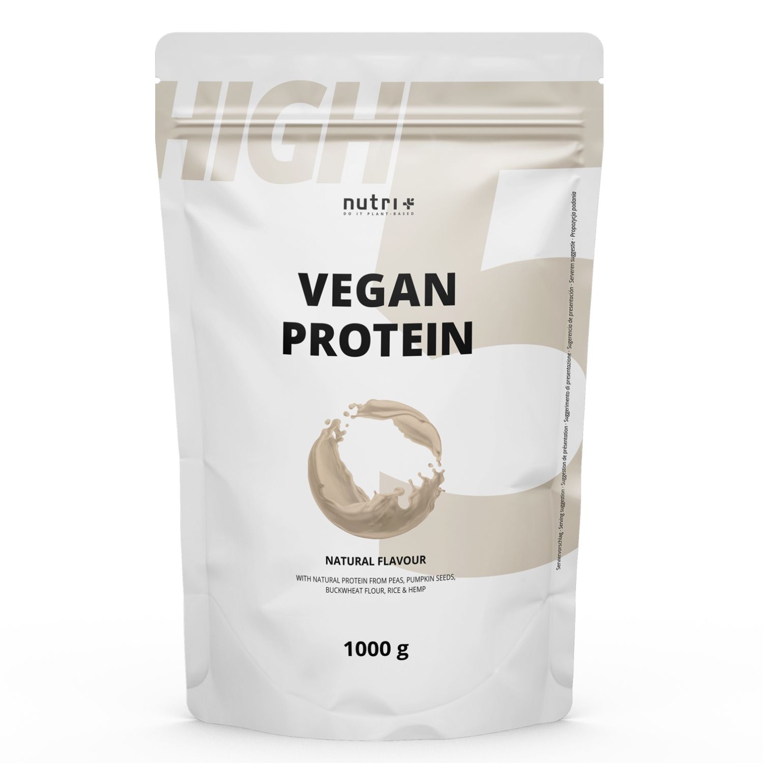 nutri+ High 5 Poudre de protéines végétaliennes sans soja 1kg