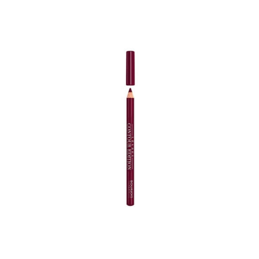 Donkerrode lipliner, dop eraf, Bourjois Contour Edition.