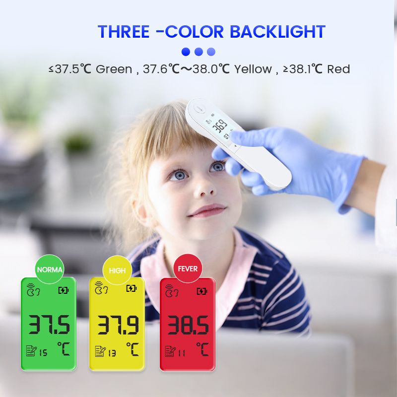Lepu –Thermomètre Frontal Infrarouge Pour Bébé  Mesure Précise De La Température Sans Contact, IRT4