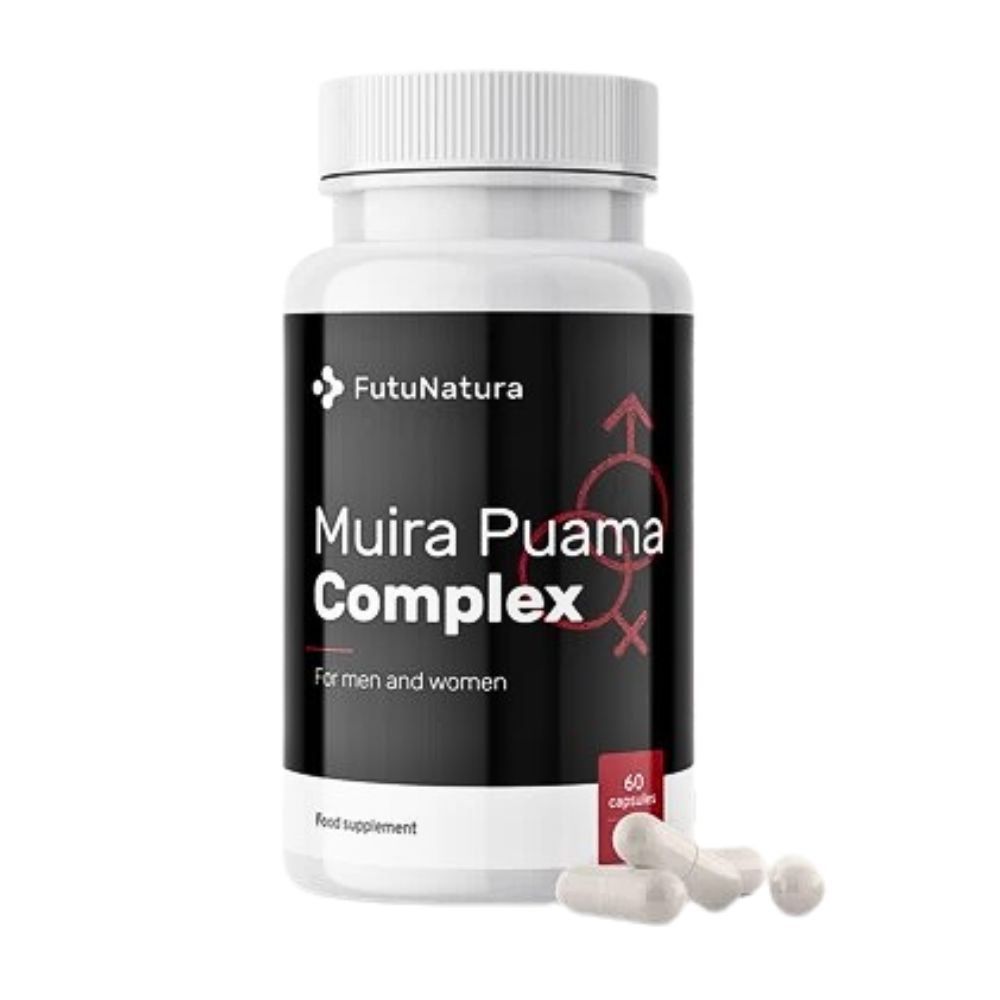 Bouteille de gélules FutuNatura Muira Puama Complex, 60 pièces.