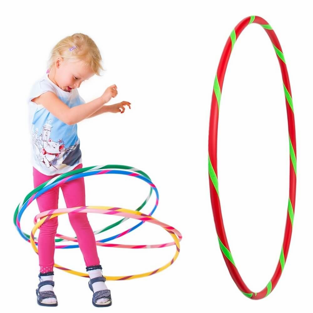 Hoopomania kinderhoelahoep met griptape | Ø 70 cm | Rood-Groen