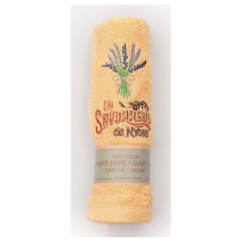 La Savonnerie de Nyons - serviette invité - jaune