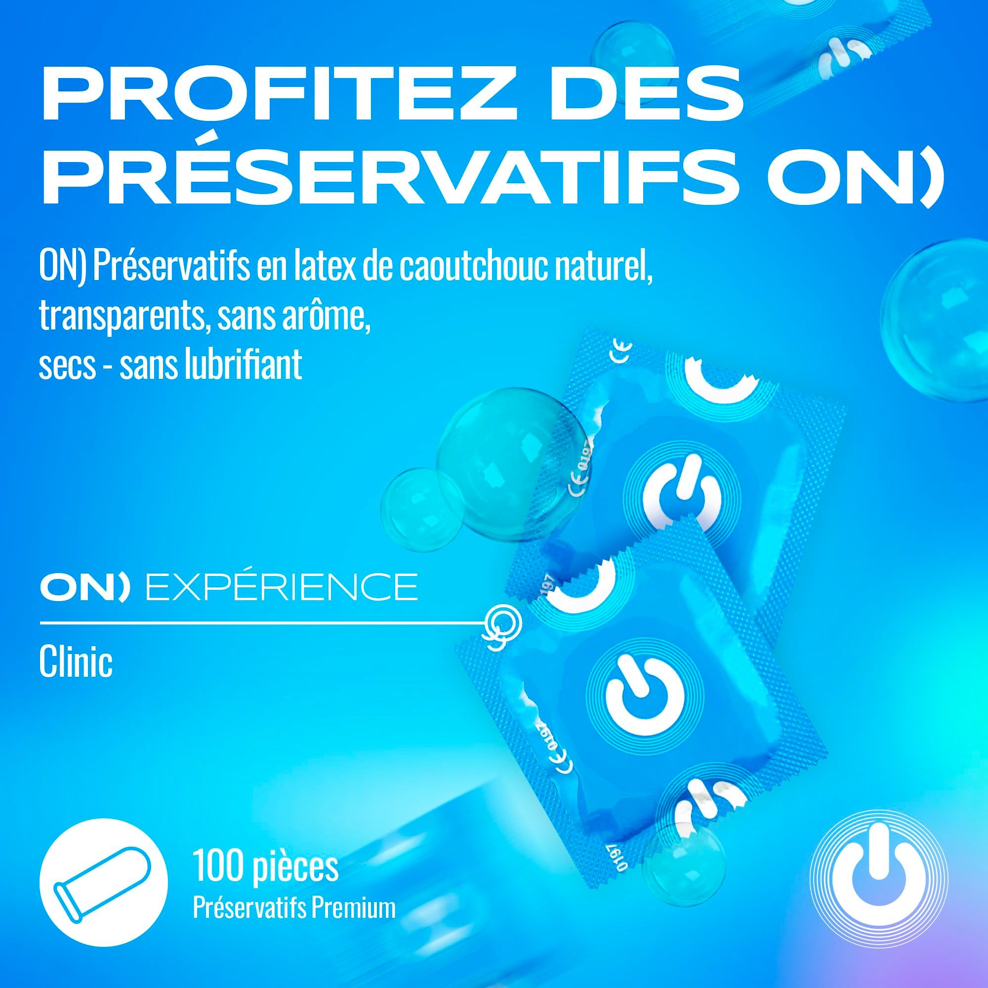 Représentation d'un préservatif avec dimensions : longueur 185 mm, largeur 52 cm, épaisseur 0,07 mm.