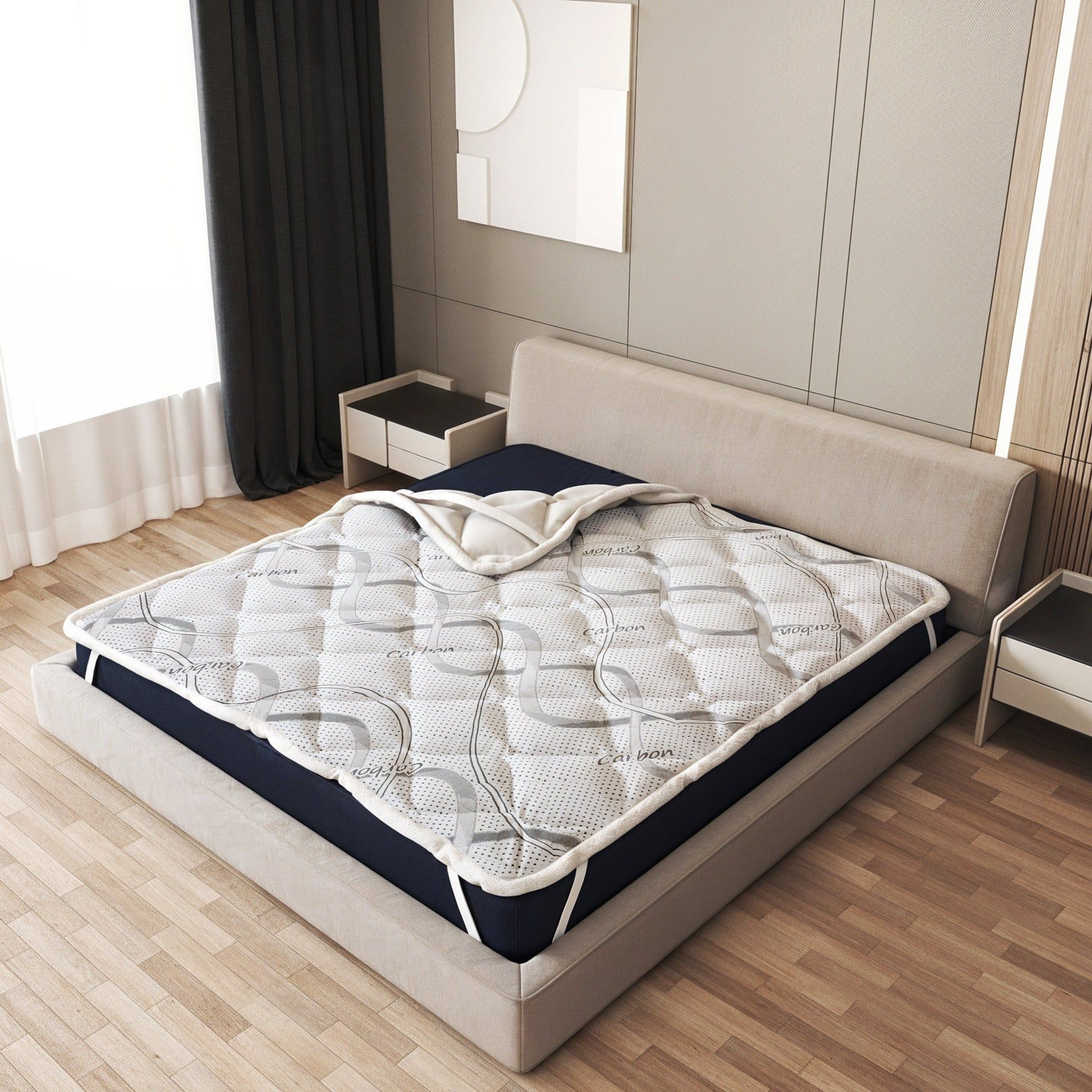 The White Stone Topmatras 130x190 ademend hoogte 5 cm | Ergonomische matraskorretor