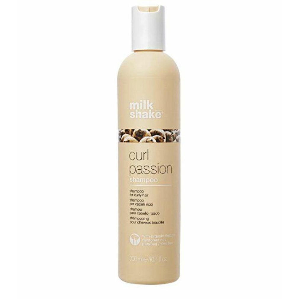 Bouteille beige Milk Shake Curl Passion Shampoo pour cheveux bouclés, 300ml.