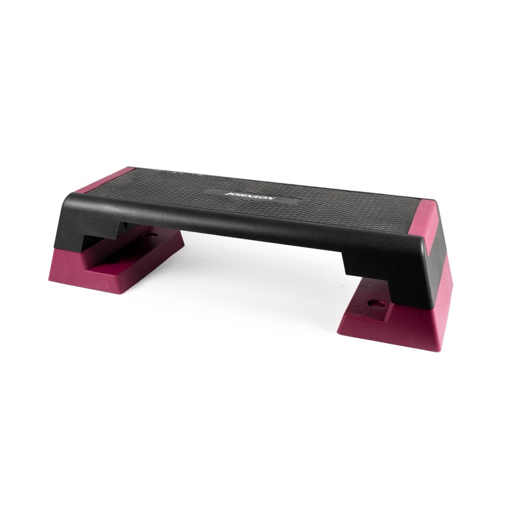 Aerobic stepper. Zwart en roze. Gekarteld oppervlak. Merk JOHNSON.