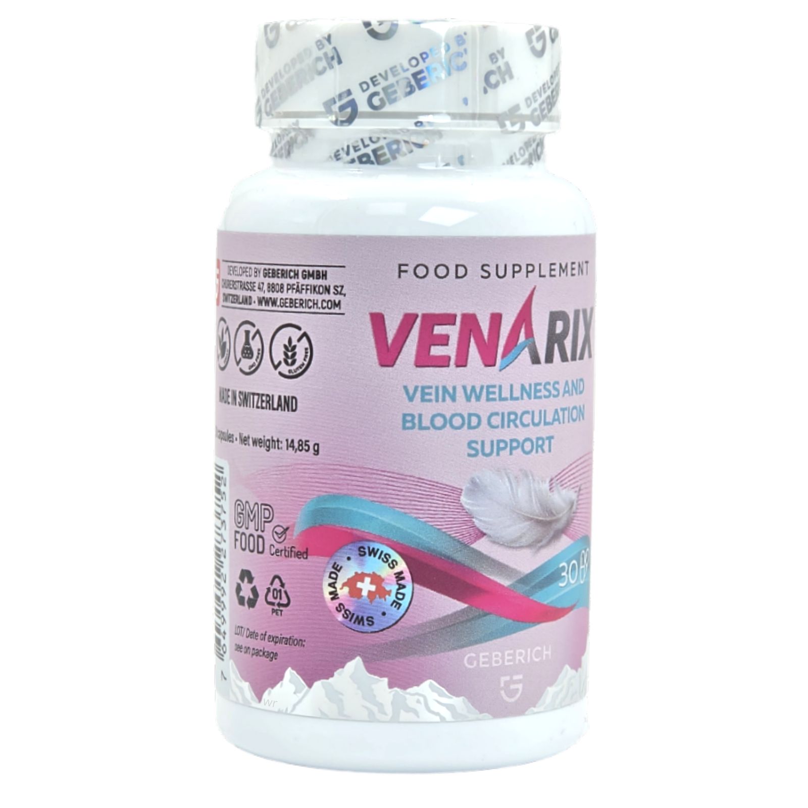 Geberich VenaRix capsulefles voor aderen en bloedsomloop, 30 capsules.