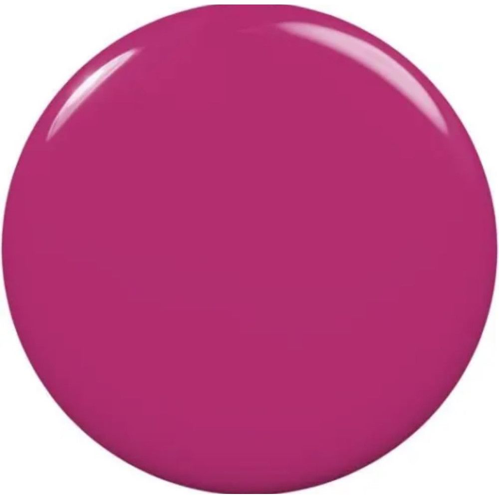 Ronde, glanzende vlek in magenta. Geen verdere details zichtbaar.