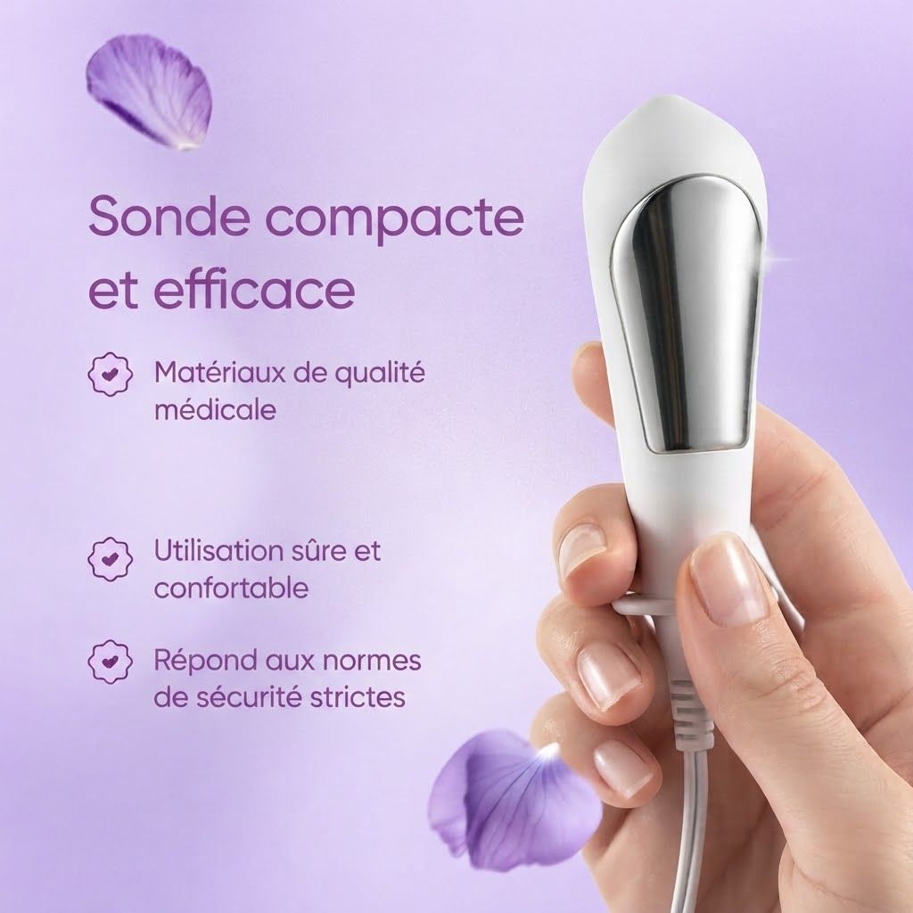 Sonde TensCare iTouch Sure : compacte, matériaux médicaux, sûre et confortable.