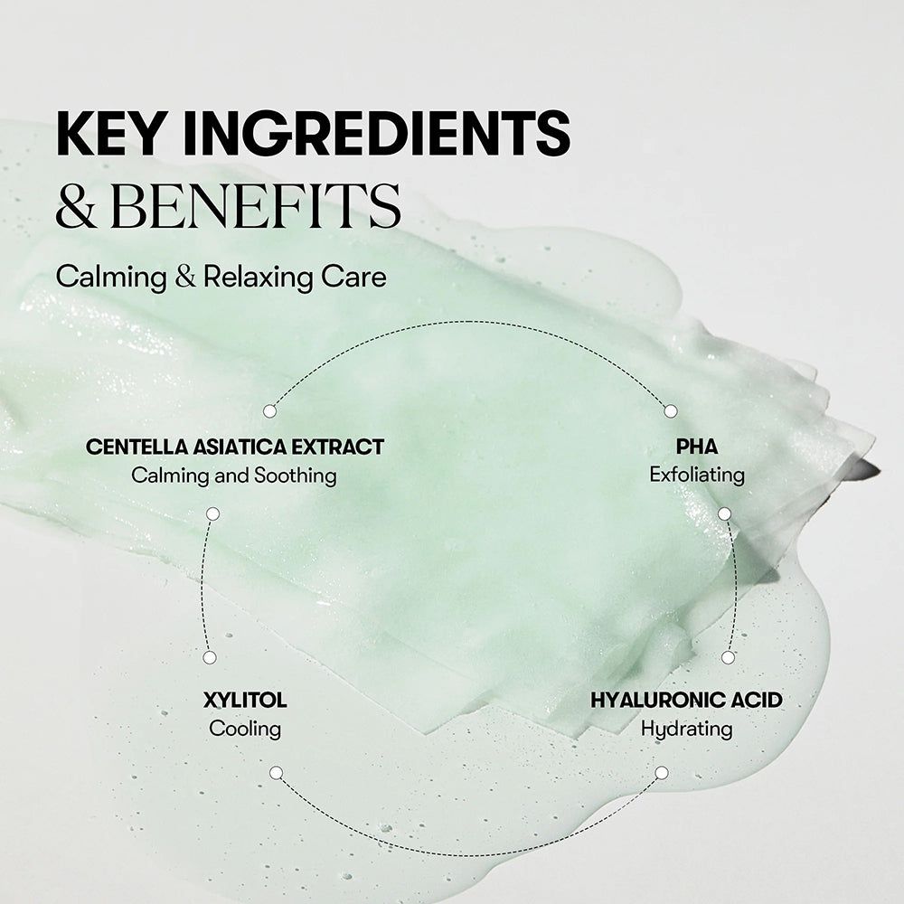 VT Cosmetics Cica Skin Pack: Centella Asiatica Extract, Xylitol, Hyaluronic Acid, PHA.