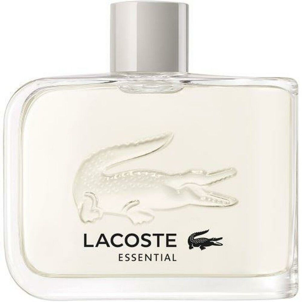 Flacon Lacoste Eau de Toilette Essentiel avec logo crocodile en relief.