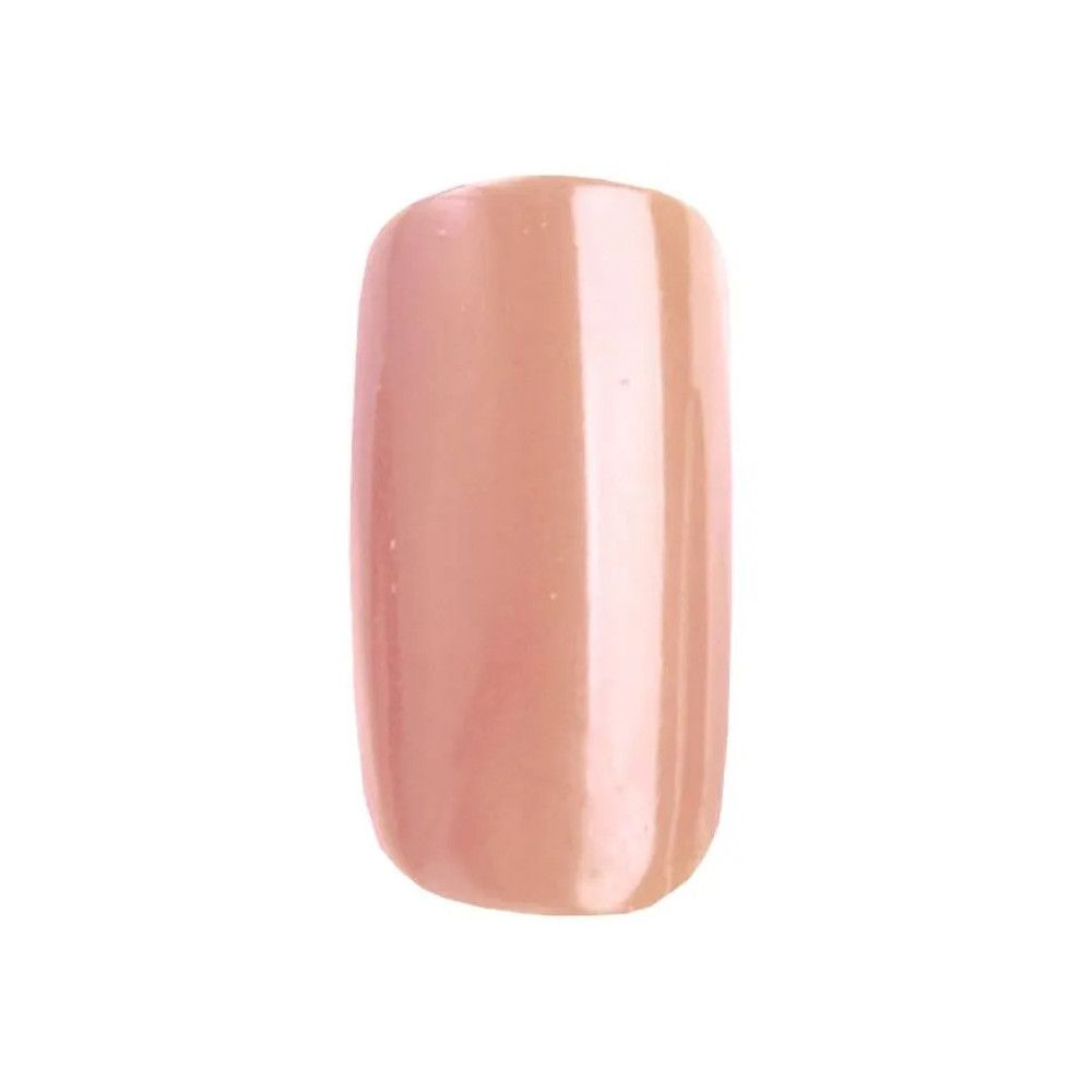 Nagellakstaal in lichtroze. Rechthoekige vorm met afgeronde randen. Glanzend oppervlak.