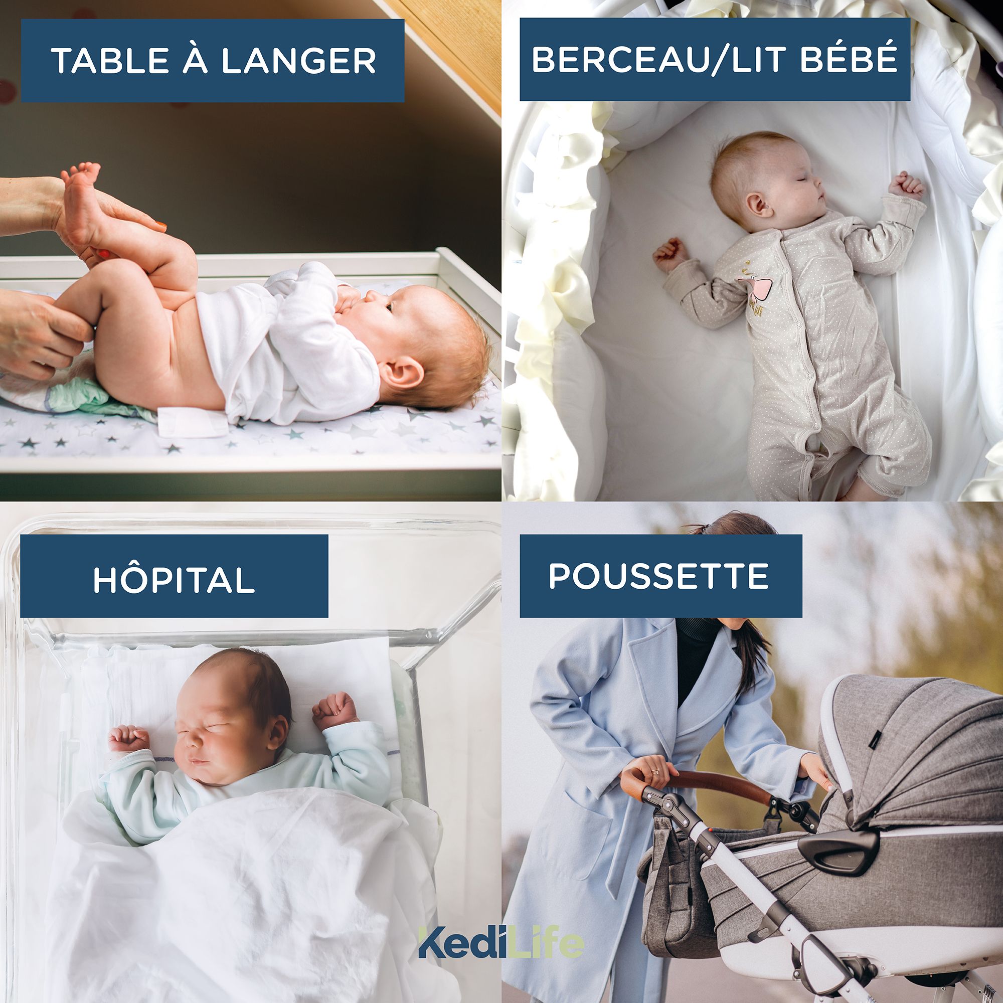 KediLife Alèses Jetables pour Bébé 40x60