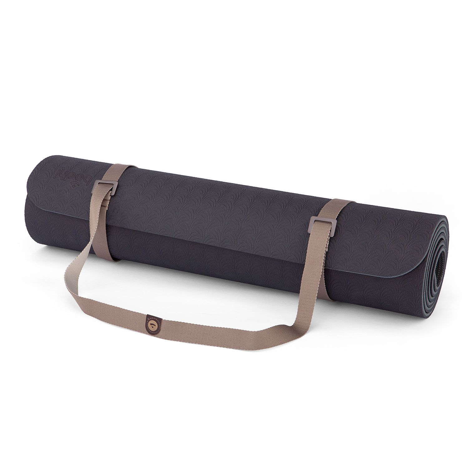 bodhi Courroie de transport bicolore pour tapis de yoga, grise