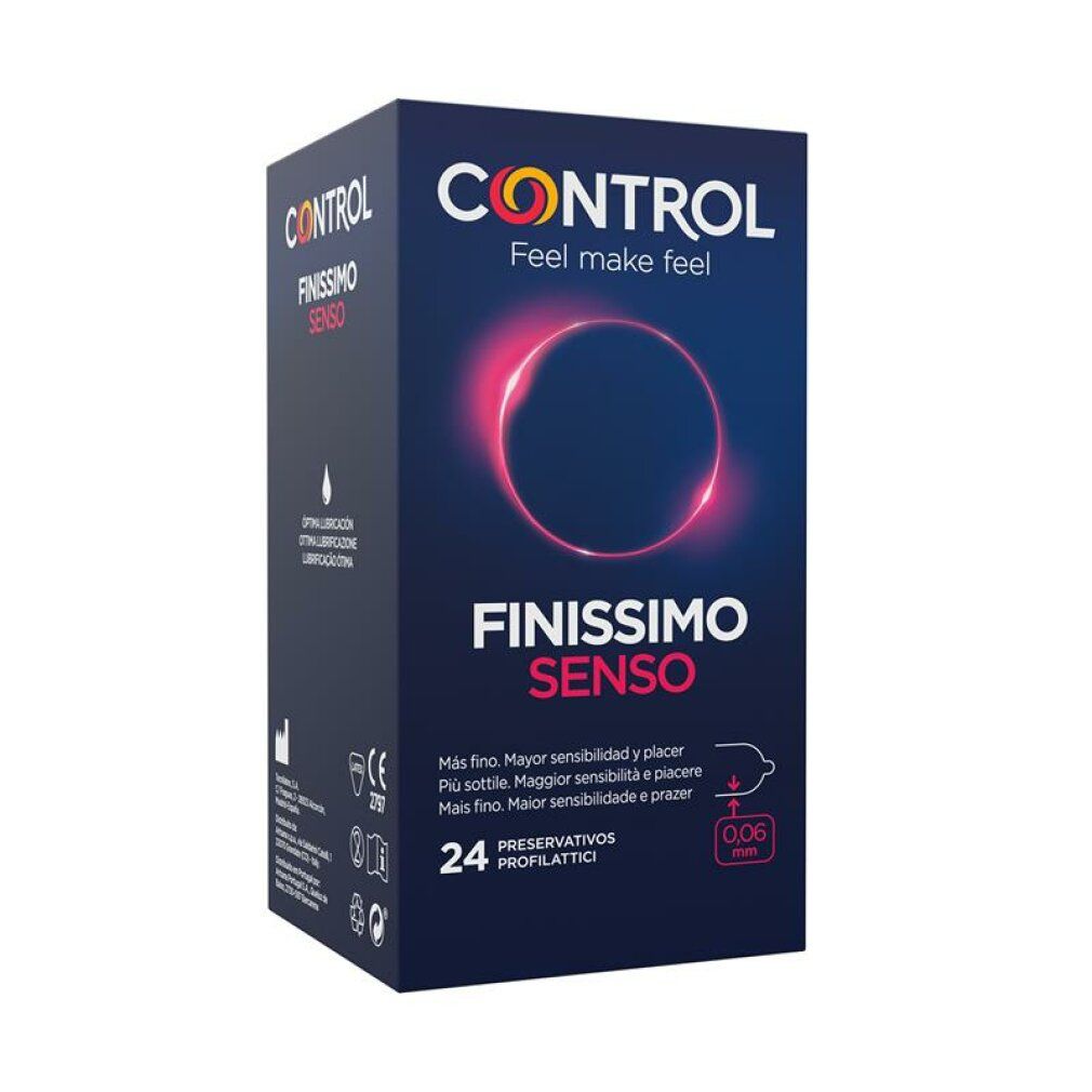Préservatifs Control Finissimo Senso, 24 unités. Extra fins, 0.06mm.