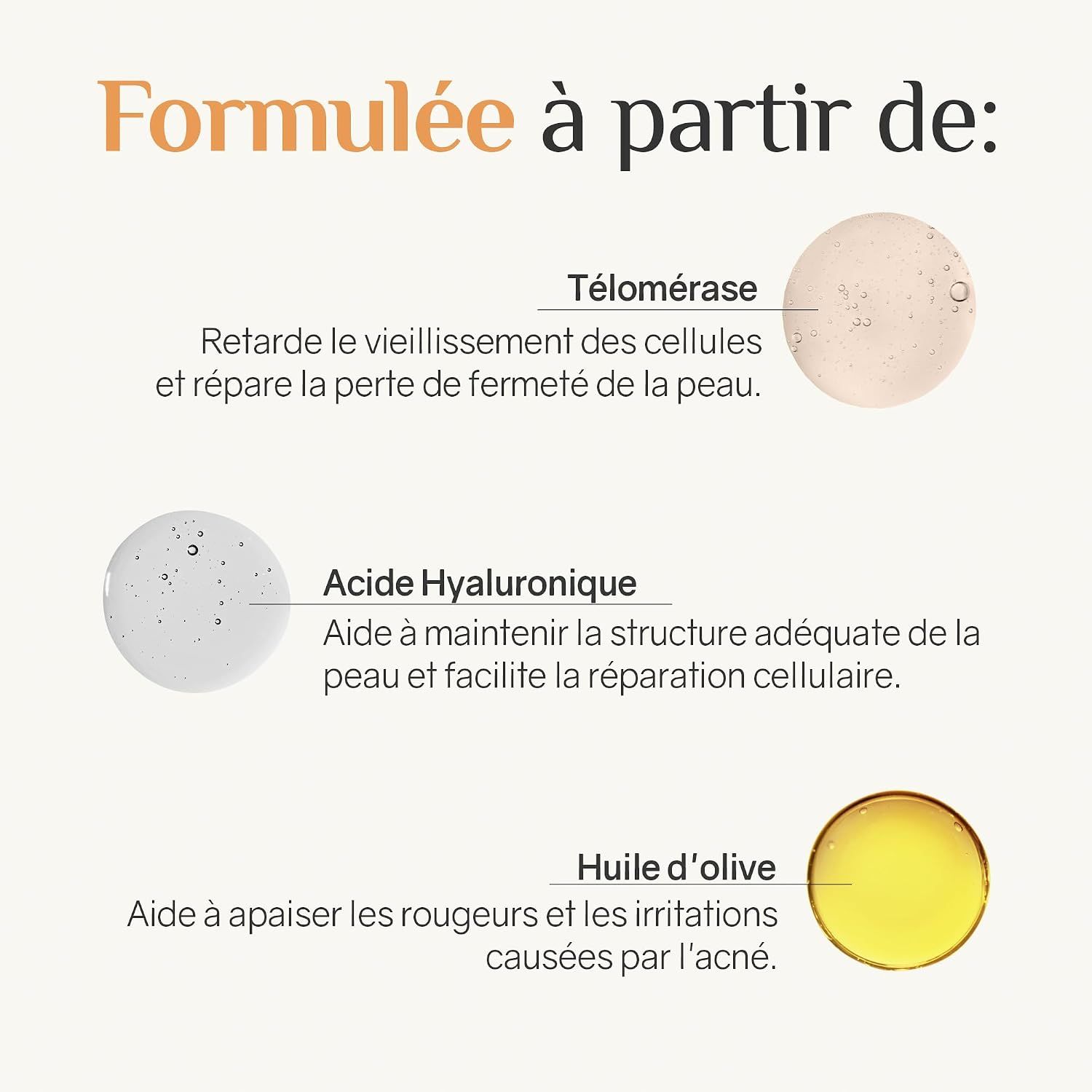 Crème Ardaraz Telomerase : ingrédients et leurs effets.