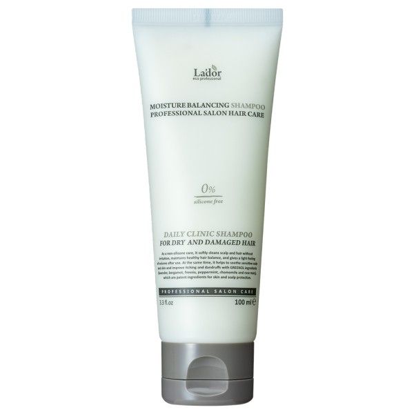 Lador Moisture Balancing Shampoo, 100ml tube, voor droog en beschadigd haar.