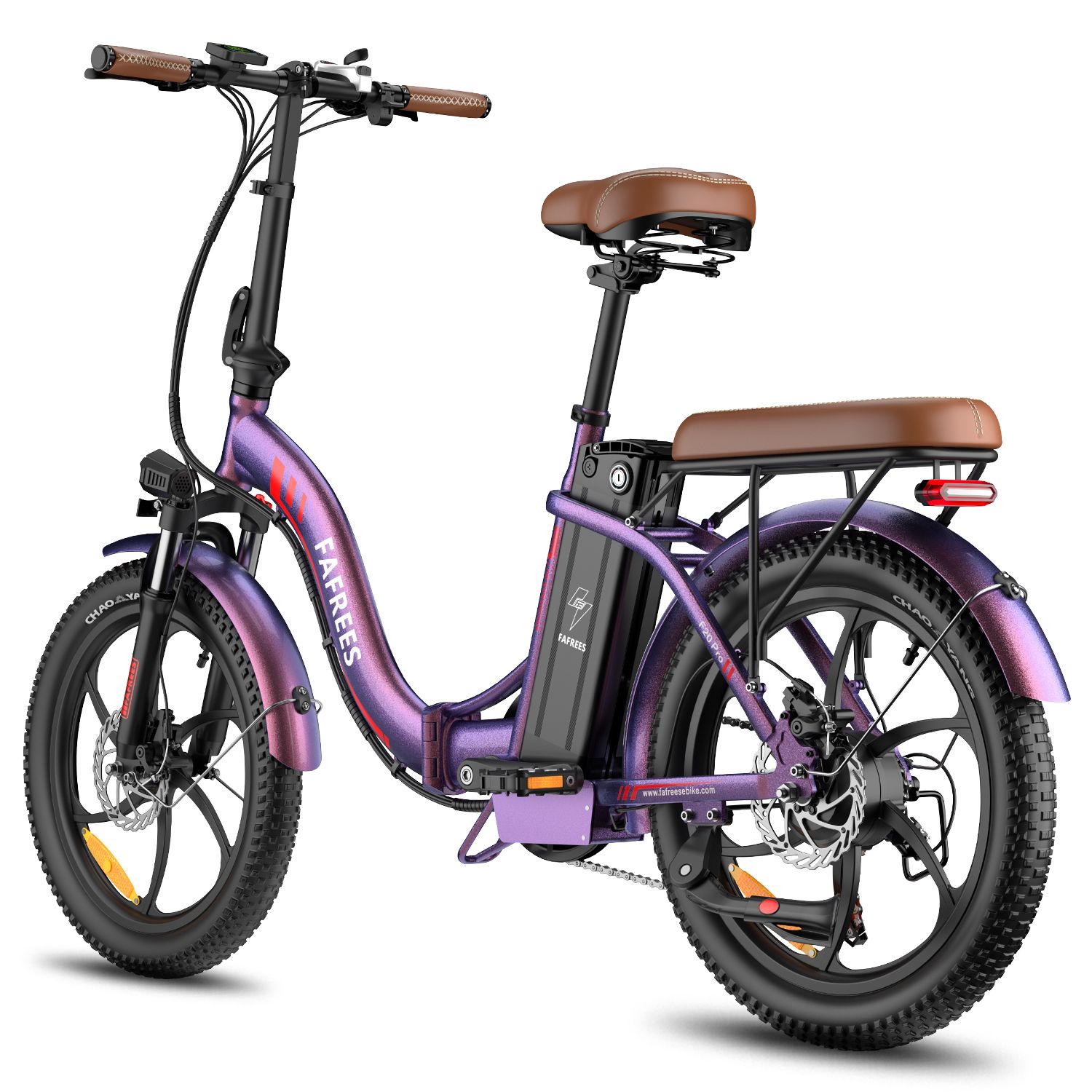 FAFREES F20 Pro Vélo électrique pliant avec batterie 20 Ah, pneus larges 20 pouces et 7 vitesses