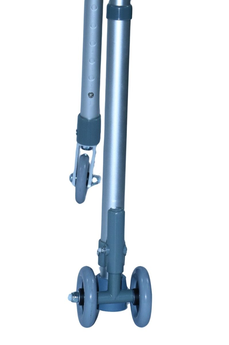 Ausilium Opvouwbare Rollator met 4 Wielen van Aluminium - Dubbele Achterwielen en Zwenkende Voorwiel