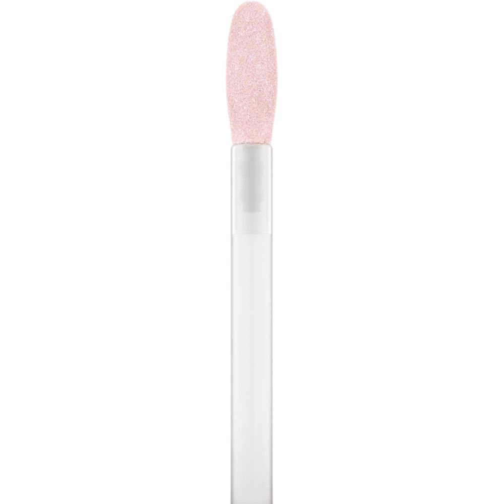 Lipgloss applicator met roze punt. De steel is transparant.
