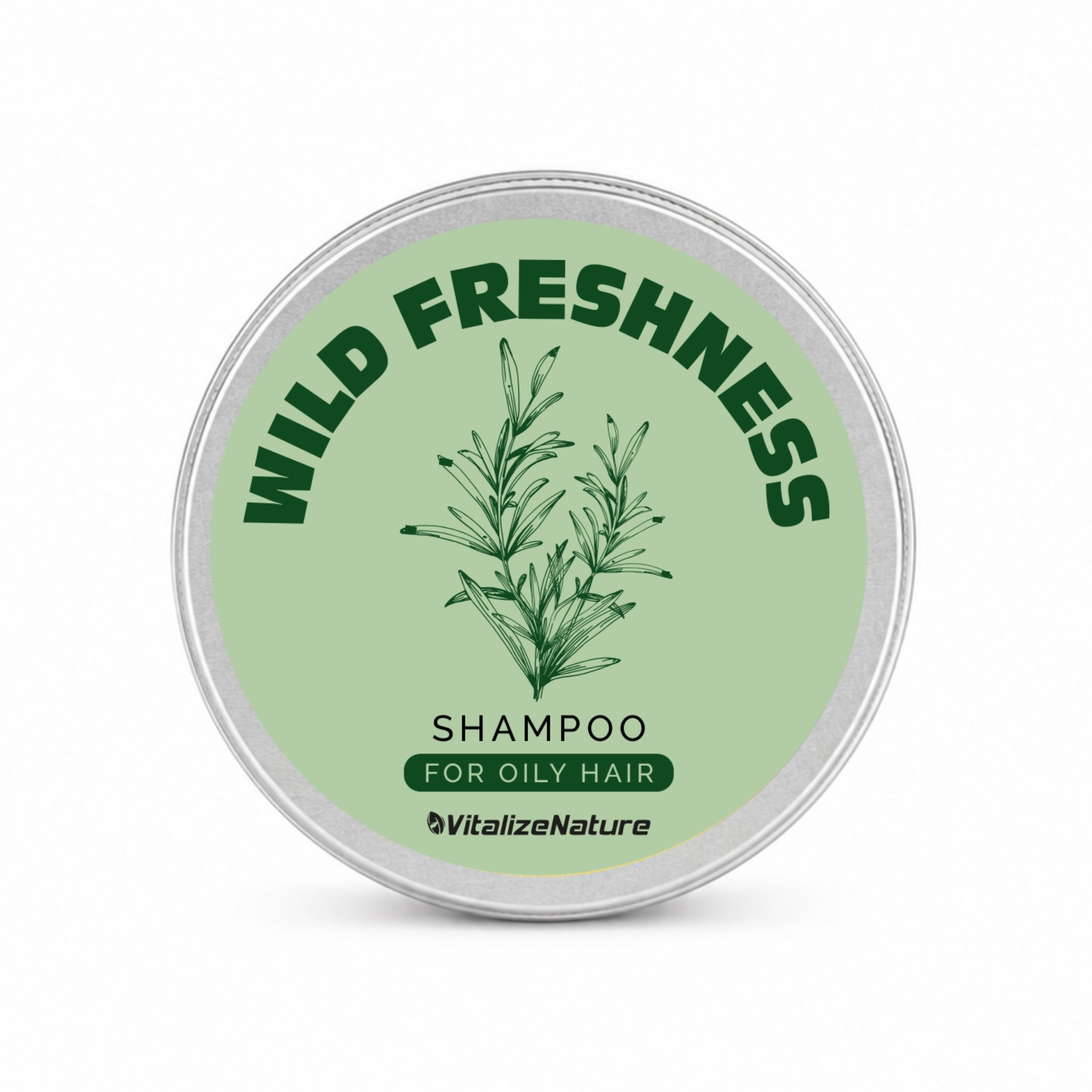 VitalizeNature Wild Freshness Barre de Shampooing – Ortie & Romarin pour Cheveux Gras