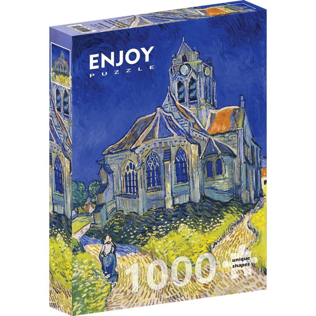 enjoy Puzzel Vincent Van Gogh: Kerk van Auvers-sur-Oise 1000 delen