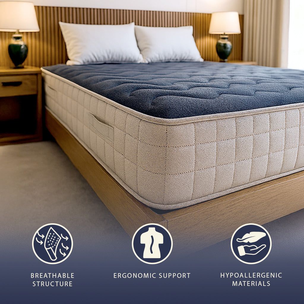 The White Stone Matras 120x200 cm van Memory Foam | Hoogte 25 cm