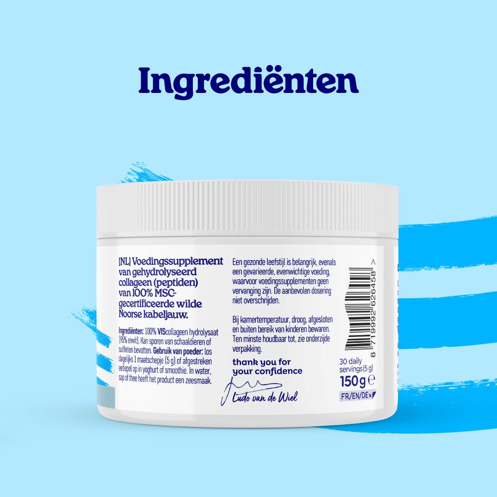 Arctic Blue Collageen: Voedingswaarde-informatie, 150g.